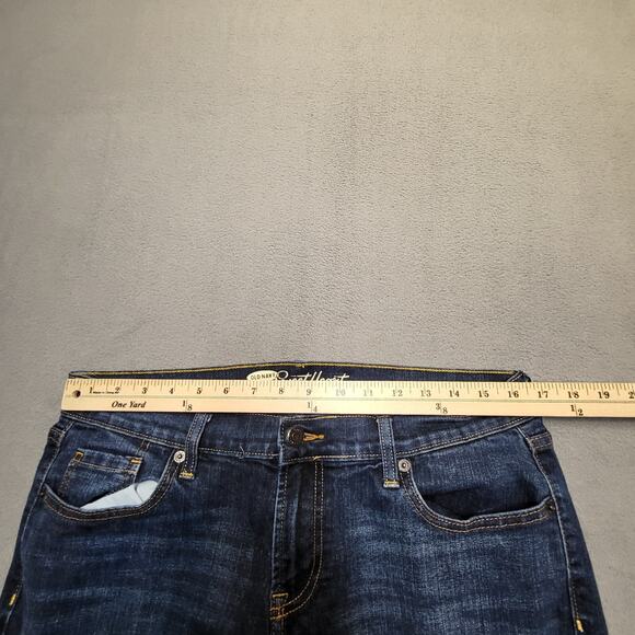 Old Navy Jeans Womans 10 Blue Sweetheart Boot Cut Distressed Stretch - Picture 9 of 13